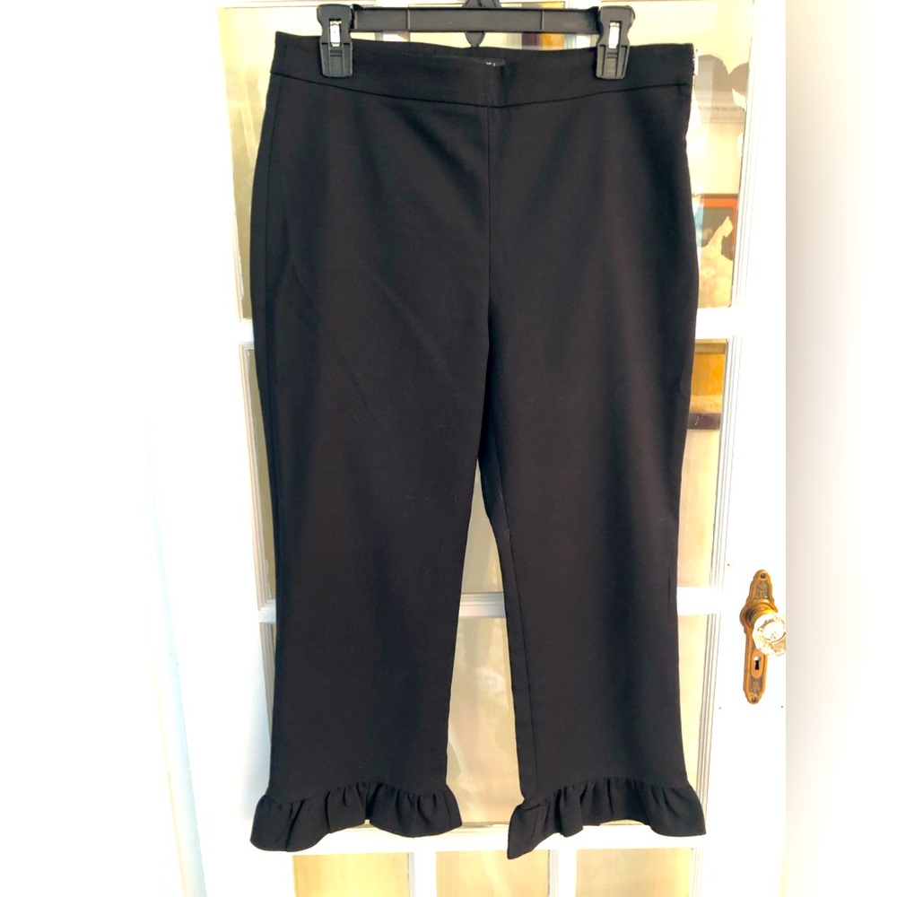 ZARA WOMENS RUFFLE BOTTOM CAPRI